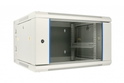 Extralink Rackmount cabinet 6U 600x600 AZH Gray wall mounted, swing type