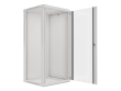 Lanberg wall-mounted installation rack cabinet 19'' 27U 600x600mm gray (glass door)
