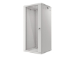Lanberg wall-mounted installation rack cabinet 19'' 27U 600x600mm gray (glass door)