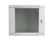 Lanberg wall-mounted installation rack cabinet 19'' 9U 600x450mm gray (glass door)