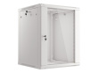 Lanberg wall-mounted installation rack cabinet 19'' 15U 600x600mm gray (glass door)