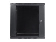 Lanberg wall-mounted installation rack cabinet 19'' 12U 600x450mm black (glass door)