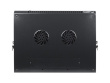 Lanberg wall-mounted installation rack cabinet 19'' 12U 600x450mm black (glass door)