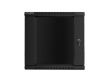 Lanberg wall-mounted installation rack cabinet 19'' 12U 600x600mm black (glass door)