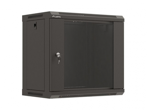 Lanberg WF03-5309-10B rack cabinet 9U Wall mounted rack Black