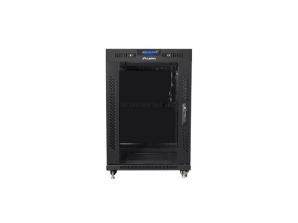 Lanberg Rack installation, standing 19 15U 600X600 black, glass door (flat pack)
