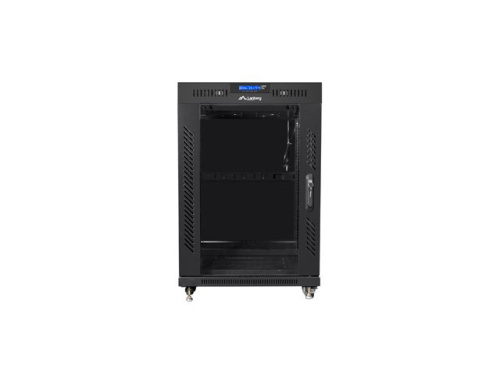 Lanberg Rack installation, standing 19 15U 600X600 black, glass door (flat pack)