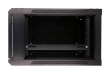 Extralink Wall cabinet rack 6U 600x600 black glass door