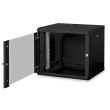 Digitus | Wall Mounting Cabinet | DN-19 09-U-SW | Black | IP protection class: IP20; Front door: Glass door, single opening; Cabinet type: Wall mounting cabinet; Equipment mounting depth min.-max.: 305-370 mm; Load capacity: 100 kg DN-19 09-U-SW