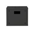 Digitus | Wall Mounting Cabinet | DN-19 09-U-SW | Black | IP protection class: IP20; Front door: Glass door, single opening; Cabinet type: Wall mounting cabinet; Equipment mounting depth min.-max.: 305-370 mm; Load capacity: 100 kg DN-19 09-U-SW