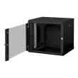 Digitus | Wall Mounting Cabinet | DN-19 09-U-SW | Black | IP protection class: IP20; Front door: Glass door, single opening; Cabinet type: Wall mounting cabinet; Equipment mounting depth min.-max.: 305-370 mm; Load capacity: 100 kg DN-19 09-U-SW