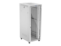 LANBERG free standing rack cabinet 19/42U 800x1000 glass door LCD flat pack grey V2