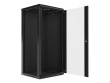 Lanberg wall-mounted installation rack cabinet 19'' 27U 600x600mm black (glass door)