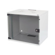 Digitus | 7U wall mounting cabinet | DN-19 07U-S-1 | Grey | Safety class rating IP20. Lockable safety-glass door. 200° door opening angle. Front door: Glass door, single opening. Unmounted 370x540x400 mm DN-19 07U-S-1