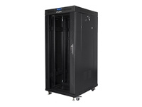 LANBERG FF01-8227-12BL free-standing rack 19inch self-assembly flat pack 27U/800x1200mm black glass door LCD