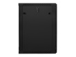 Lanberg wall-mounted installation rack cabinet 19'' 18U 600x600mm black (glass door)