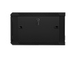 Lanberg wall-mounted installation rack cabinet 19'' 6U 600x600mm black (glass door)