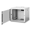 Digitus | Wall Mounting Cabinet | DN-19 09-U | Grey | IP protection class: IP20; Front door: Glass door, single opening; Cabinet type: Wall mounting cabinet; Equipment mounting depth min.-max.: 305-370 mm; Load capacity: 100 kg; Dimensions: 509 x 600 x