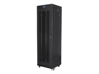 LANBERG free standing rack 19inch cabinet 42U 600x600 mesh door LCD flat pack black