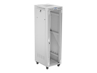 LANBERG free standing rack cabinet 19/42U 600x800 glass door LCD flat pack grey V2