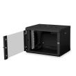 Digitus | Wall Mounting Cabinet | DN-19 07-U-SW | Black | IP protection class: IP20; Front door: Glass door, single opening; Cabinet type: Wall mounting cabinet; Equipment mounting depth min.-max.: 305-370 mm; Load capacity: 100 kg; Dimensions 420 x 600
