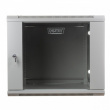 Digitus Wall mount cabinet 19 9U 501/600/450mm, glass door, grey (RAL 7035)