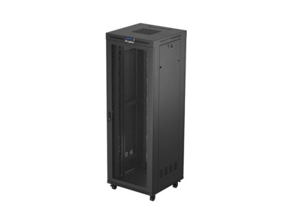 Standing rack cabinet 19'' 47U black perfor. door