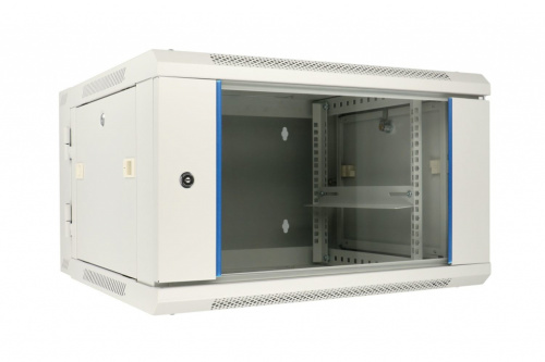 Extralink Rackmount cabinet 6U 600x600 AZH Gray wall mounted, swing type