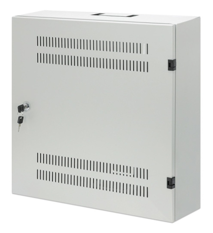 Low Profile Wall Mounted Cabinet 4U + 2U Rack 19, Grey