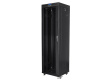 Lanberg Installation cabinet rack 19 42u 600x600 black, black glass door lcd (Flat pack)
