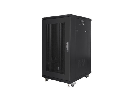 Lanberg Standing cabinet 19 inches 22U 600x800 perforated door, black