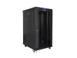 Lanberg Free-standing cabinet 19 inches 22U 600x800 glass doors LCD (flat pack) v2 black