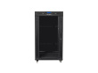 Lanberg Free-standing cabinet 19 inches 22U 600x800 glass doors LCD (flat pack) v2 black