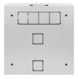 Low Profile Wall Mounted Cabinet 4U + 2U Rack 19, Grey