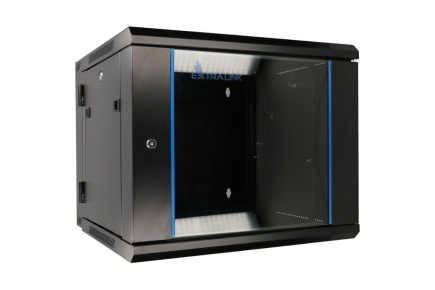 Extralink 6U 600x600 AZH Black | Rack cabinet | wall-mounted, two-section