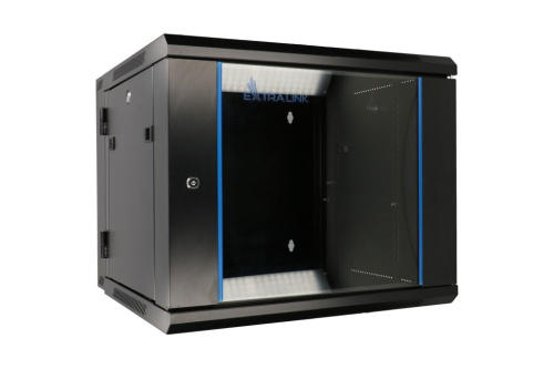 Extralink 6U 600x600 AZH Black | Rack cabinet | wall-mounted, two-section