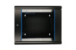 Extralink Rackmount cabinet 6U 600x600 AZH Black wall mounted, swing type SZAEXTWIS0061