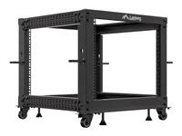 LANBERG Open rack 19inch 9U 600x600-1100 adjustable Must