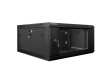Lanberg wall-mounted installation rack cabinet 19'' 4U 600x600mm Black (glass door)