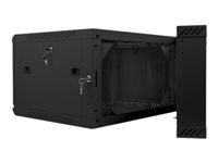 LANBERG WF02-6606-10B Lanberg wall-mounted double section rack 19 flat pack 6U/600x600mm Must