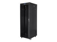 LANBERG free standing rack 19inch cabinet 37U 600x800 glass door LCD flat pack Черный