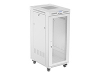 LANBERG free standing rack cabinet 19/27U 600x800 mesh door LCD flat pack grey
