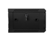 Lanberg 19'' wall-mounted installation cabinet 4U 600x450mm Black (glass door)