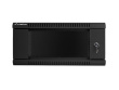 Lanberg 19'' wall-mounted installation cabinet 4U 600x450mm Black (glass door)