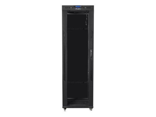 Lanberg Installation cabinet rack 19 42U 600x800 Черный, Черный glass door lcd (Flat pack)