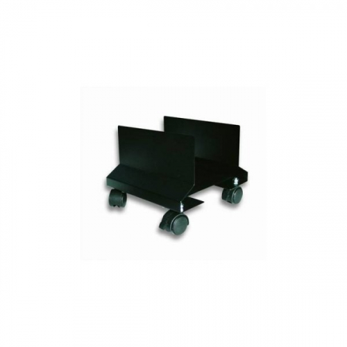 Techly PC housing on wheels, black