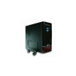 Techly PC housing on wheels, black