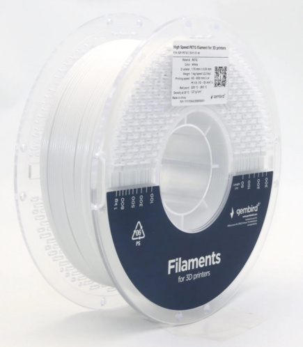 GEMBIRD High Speed PETG filament - white - 1.75 mm - 1 kg