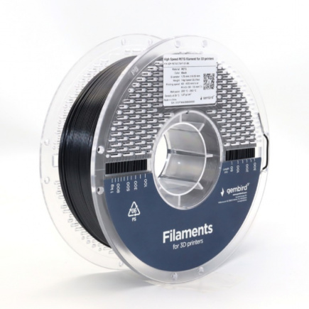 GEMBIRD High Speed PETG filament - black - 1.75 mm - 1 kg