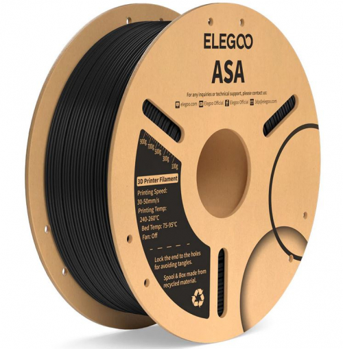 ELEGOO ASA Filament 1.75mm Colored 1KG - Black